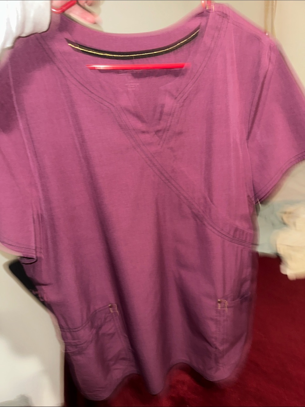 Scrub star purple top extra large